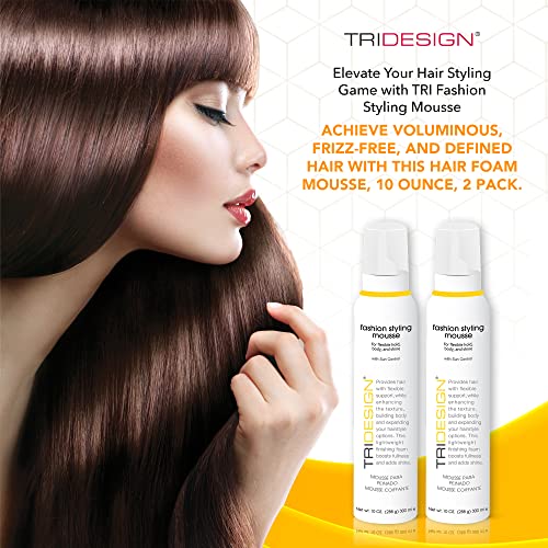 Volumizing Hair Mousse for Wavy Hair - Taming Curls, Frizz Control & Shine - 10 Ounce, 2 Pack