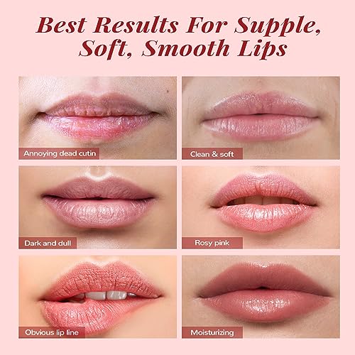 Lip Scrub & Lip Mask Set, Overnight Treatment Lip Care Products, Daily Lip Gift Set for Girls, Moisturize & Nourish, Dry Cracked Lips, Intense Hydration with Vitamin C, Overnight Lip Mask