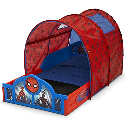 Delta Children Spider-Man Toddler Bed with Tent - Sleep & Play Kids Bed for 15+ Months