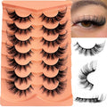 Natural Short Lash Clusters 9-12MM for Clean Eye Makeup Cluster Eyelash Extensions C-curly Wispy Eyelash Clusters Individual Lashes DIY Lash Extension at Home for Beginners by Newcally