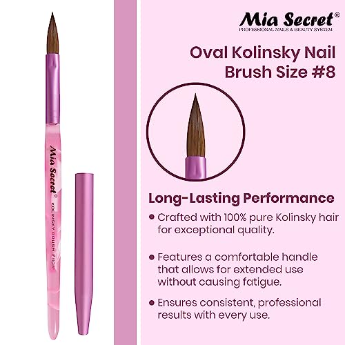 Mia Secret Oval Kolinsky Nail Brush Size #8