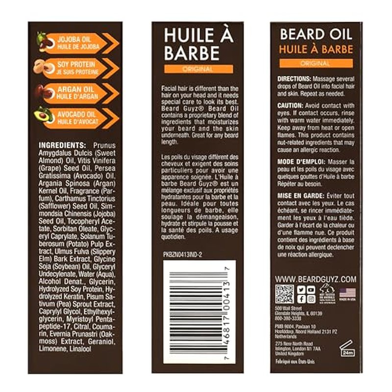 Beard Guyz Beard Oil ? Lightweight Beard Moisturizer & Conditioner ? Softens Facial Hair, Hydrates Skin Under Beard, Reduces Itch & Frizz ? Men¡¯s Grooming Oil, 2 oz