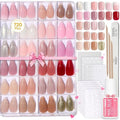 Beetles Press On Nails Kit - Creamy Drizzle, Short Square 720Pcs - D Variation