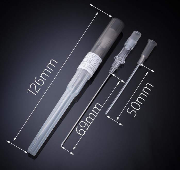 16G Catheter Piercing Needles Pack of 50 - Surgical Steel Body Piercing Tools