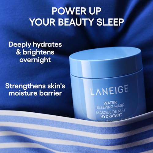 Water Sleeping Mask 2.4oz Hydrating Korean Night Face Mask with Hyaluronic Acid & Niacinamide