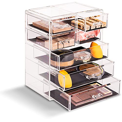 Sorbus 7-Drawer Makeup Organizer with 3 Large and 4 Small Clear Drawers