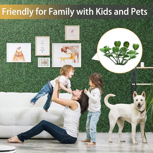 Artificial Grass Wall Panels 24pcs 20x20 Inches Boxwood Hedge for Outdoor Indoor Garden Privacy Fence - Variation 1