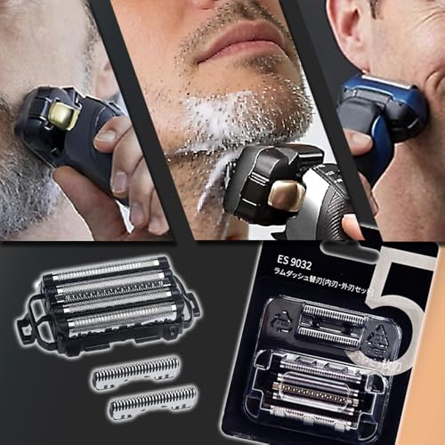Men's Electric Shaver Replacement Blades and Foil for Pa-nasonic ARC5 5-Blade Shavers, Compatible with WES9032P ES9032 ES9034 ES9036 ES9038, Fits Models ES-LV61, ES-LV65, ES-LV67, ES-LV95, ES-LV97