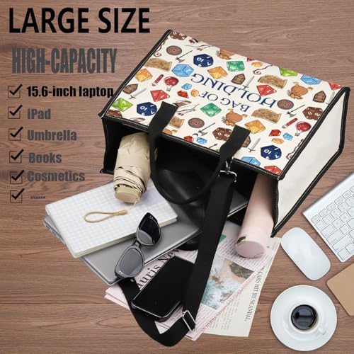 WZMPA Dungeon Dice Survival Kit Dungeon Master Gift Bag Of Holding Cosmetic Zipper Pouch Bags For D20 RPG Merchandise (Bag of Holding BG)