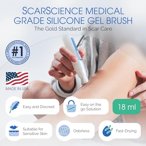 Scar Care Gel Serum with Soft Brush Applicator for Post-Surgical & Acne Scars