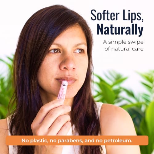 Natural Lip Balm Set - Organic Vegan Flavors with Shea & Cocoa Butter