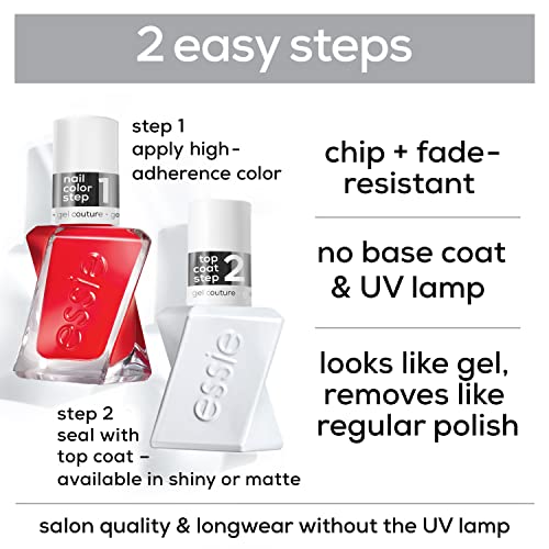 essie Gel Couture Nail Polish, Deep Navy Blue, 0.46 Ounce | Longwear | Caviar Bar | Pack of 2