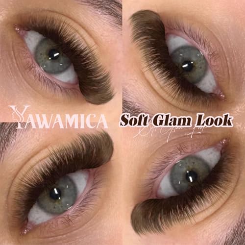 Dark Brown Lash Clusters 80D Fluffy Wispy Volume Cluster Eyelash Extensions D Curl 10?18mm Individual Cluster Lashes 240PCS Brown Eyelash Clusters DIY Lash Extension for Natural Glam Look by Yawamica