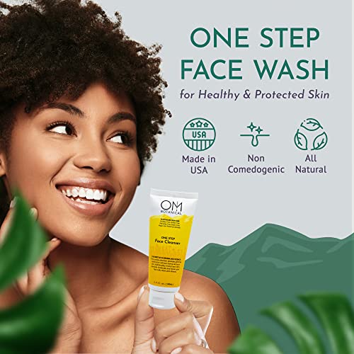 OM Botanical All-in-One Gentle Face Cleanser & Exfoliator - Hydrating Vegan Formula