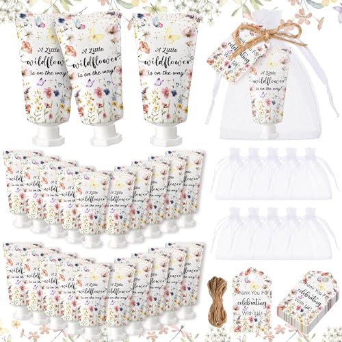 Wildflower Baby Shower Hand Cream Gift Set - 48 Travel Size Lotion Favors