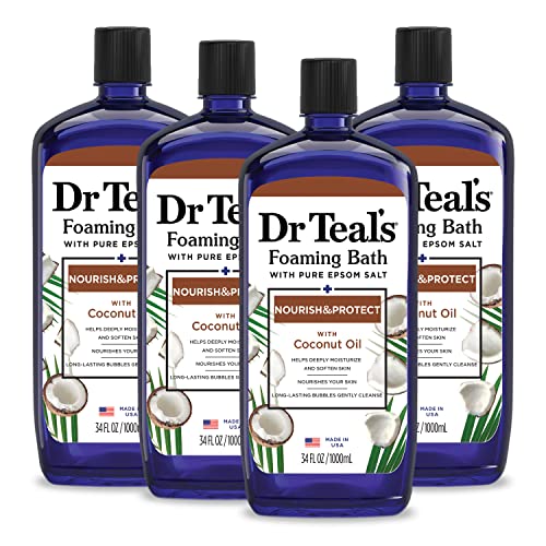 Foaming Bath with Epsom Salt and Coconut Oil - Nourishing Relaxation, Pack of 4