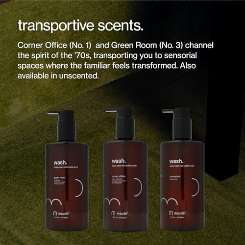 Fragrance-Free Maude Wash No. 0 - Unscented pH Balanced Body Wash & Bubble Bath with Niacinamide
