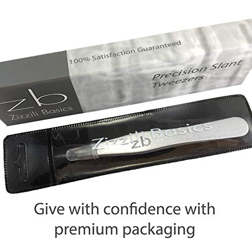 Tweezers Set - Surgical Grade Slant & Pointed Tweezers for Eyebrow and Facial Hair Removal Bundle