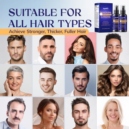 Minoxidil Hair Growth Serum 2-Pack 60ML Extra Strength for Men & Women with Rosemary - Variation of THIS listing