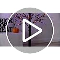 6 FT Halloween Lighted Birch Trees - 96 LED Purple & Orange Fairy Lights with Timer - Indoor Outdoor Decor