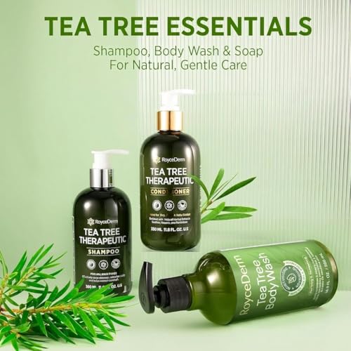 Roycederm Tea Tree Anti-Dandruff Shampoo 2 Pack for Dry Itchy Scalp