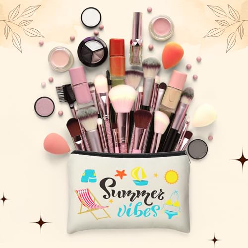 Summer Christmas Makeup Bag Set - 16 Pcs Bulk Cosmetic & Travel Bags