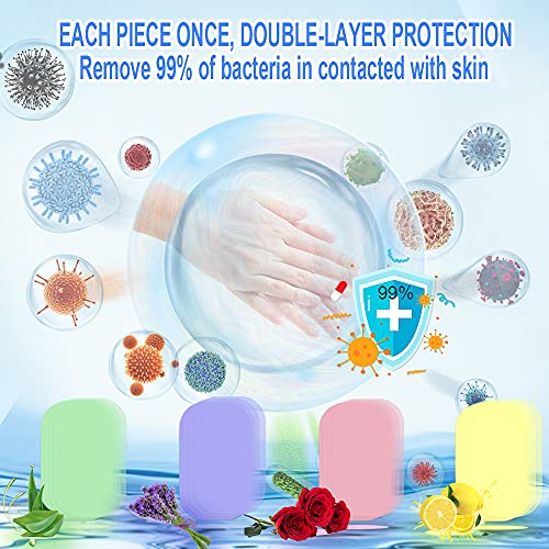 Portable Paper Soap Foaming Hand Soap Sheets for Traveling Mini Disposable Hand Washing Bath Scented Paper (Refill 400 Pack without Box)