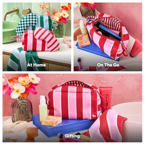 Dock & Bay Toiletry Bag - Large Travel Toiletries Kit - Peppermint Punch