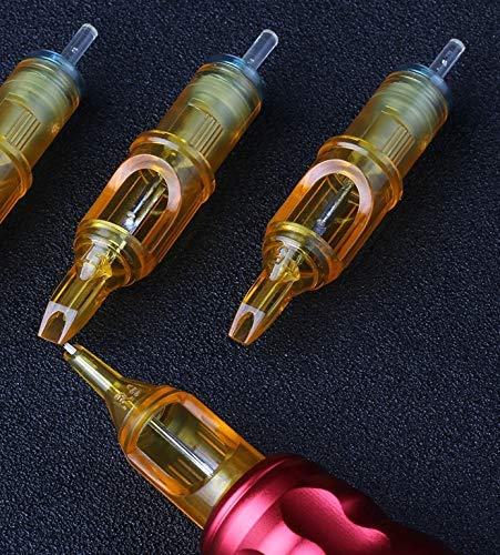 Disposable Tattoo Needle Cartridges 100 Pack Assorted RL, RS, M1 for Tattoo Machines