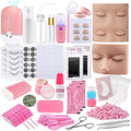Pink Eyelash Extension Practice Kit for Beginners - Lash Training Set