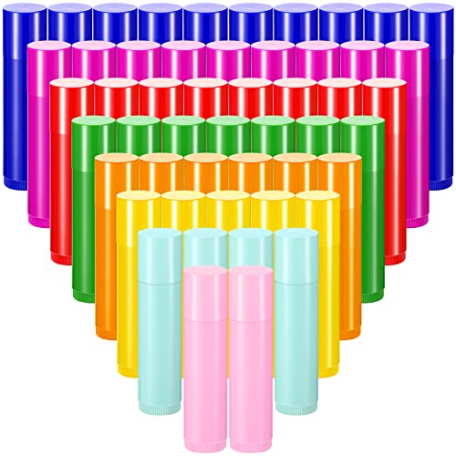 Patelai 128 Pcs 5ml Empty Lip Balm Tubes - Refillable Lip Gloss Containers