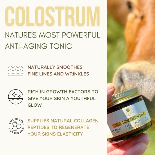 Wild Gold Tallow Balm with Colostrum & Emu Oil - Natural Face & Body Moisturizer