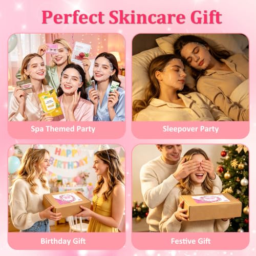 Comdian 200PCS Spa Party Supplies Kit with Face Masks, Hand Cream, Lip Balm, Eye Patches, Foot Bath Bombs & Accessories - Variation: 200PCS