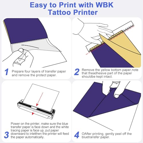 Portable Bluetooth Tattoo Stencil Printer with Transfer & Thermal Paper Set