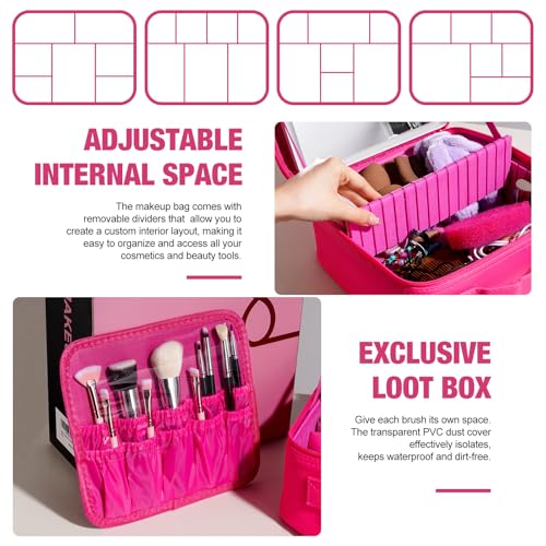 BS-MALL XL Makeup Brush & Beauty Tool Assortment Set with Bag & Sponges