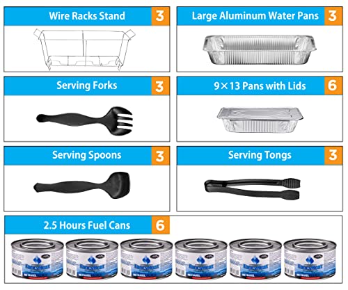 Disposable Full Size Chafing Dish Buffet Set for Catering & Parties - 33 Pcs