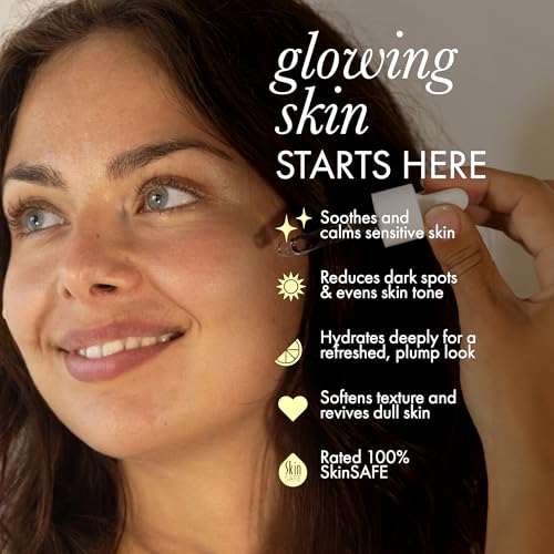 No.16 Glow Face Serum ? Hyaluronic Acid Serum for Face with Vitamin C for Hydration, Brightening & Even Skin Tone ? Gentle, Fragrance-Free for Sensitive Skin, 30mL