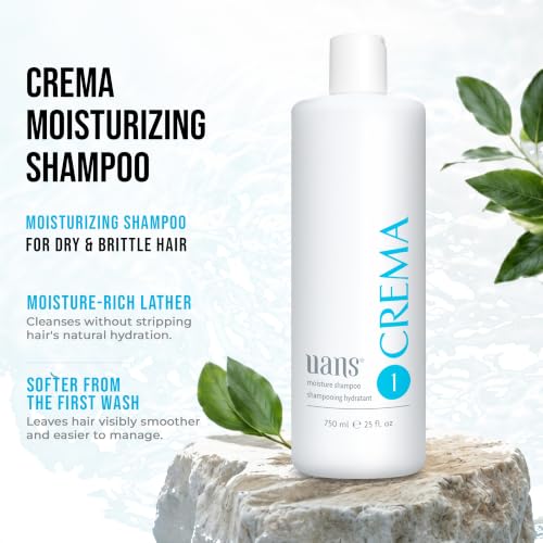 Crema Moisture Shampoo 750ml / 25 Fl Oz - Hydrating Hair Care for Dry, Brittle Hair