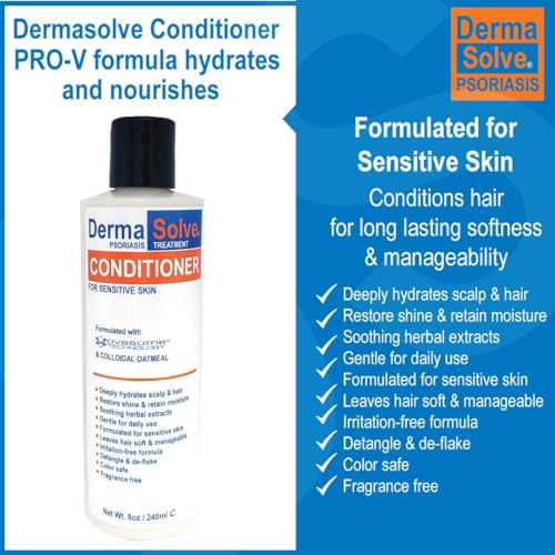 Dermasolve Psoriasis Conditioner 8 Fl Oz Pack of 2 Soothing Anti-Dandruff & Dry Scalp Care