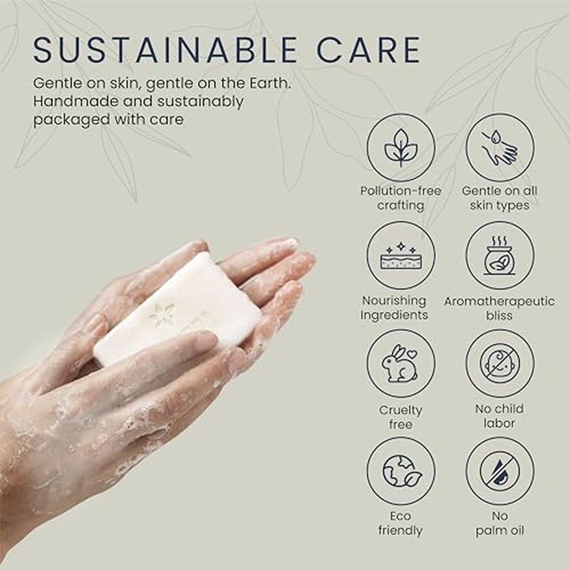 6 Pcs Men Natural Handmade Body Soaps 5 OZ Pack Set Rugged Essence Long lasting Fragrance Luxurious Scents with Natural Ingredients ? Sulfate & Paraben Free, Vegan Soap