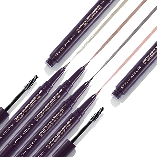 Kevyn Aucoin True Feather Brow Marker Gel Duo: Dual-ended. Shapes, defines + sets brows for full, natural finish. Precise makeup brush tip. Invisible gel formula creates flexible hold.