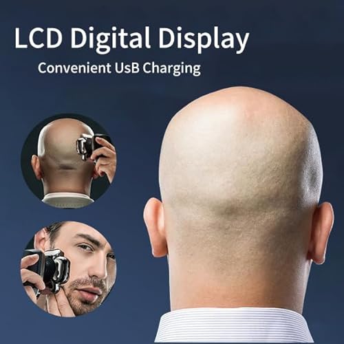 I-clean 9D Head Shavers for Bald Men,New Upgraded 6-in-1 Electric Razor with LED Display,Waterproof Wet/Dry Grooming Kit,Cordless Rechargeable Shaver for Home and Travel