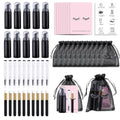 50PCS Lash Shampoo Bottles & Brush Set for Eyelash Care - Black