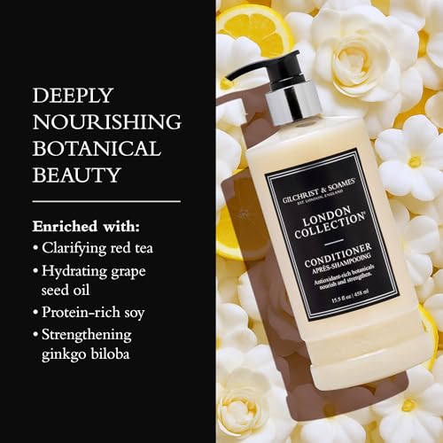 Gilchrist & Soames London Collection Conditioner ? Pure Sulfate, Paraben, & Cruelty Free Formula for All Hair Types, Gentle Clarifying & Moisturizing Care with Crisp, Clean Scent, 15.5 oz.