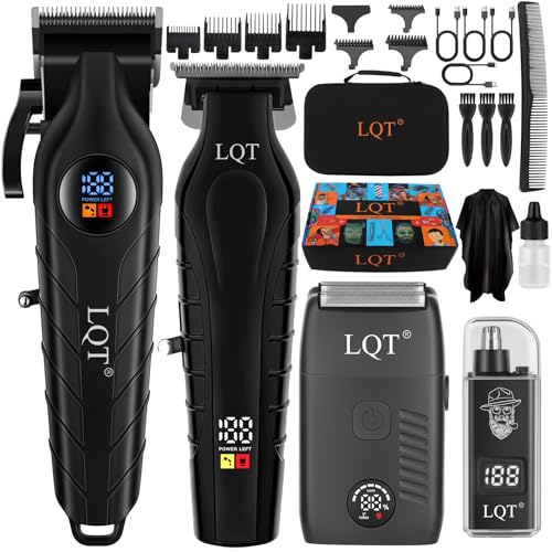 LQT 902 4-in-1 Men's Hair Clippers Set Cordless Trimmer for Beard Ear Nose Grooming