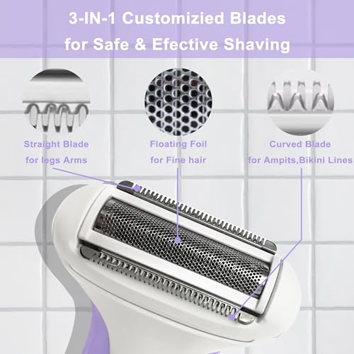 Electric Razors for Women,Bikini Trimmer,Trimmer for Bikini Line,Lady Electric Shaver for Pubic Hair,Legs,armpits 2025011503