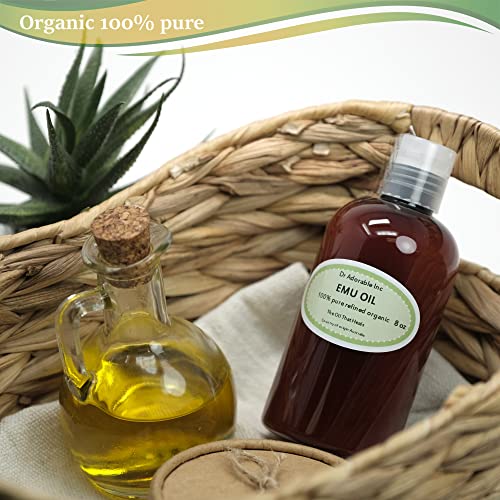 Pure Australian Emu Oil - Organic Skin & Hair Nourishment - 8 oz