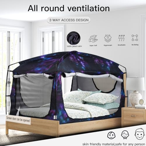 Porayhut Galaxy Bed Tent Privacy Canopy 90% Light Block Indoor Camp Dorm