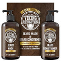 Viking Revolution Beard Wash & Conditioner Set - Sweet Tobacco 17 oz | Pack of 2