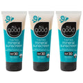 All Good Tinted Mineral SPF 30 Sunscreen Lotion for Face & Body – 3 oz × 3, Reef-Friendly, Coconut & Jojoba Oils